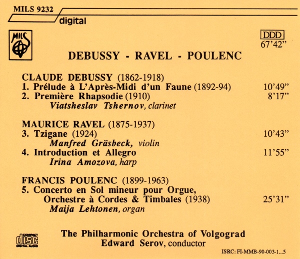 Debussy, Ravel, Poulenc