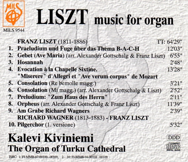 Franz Liszt: Music for Organ
